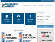 Tablet Screenshot of electronicarmory.com